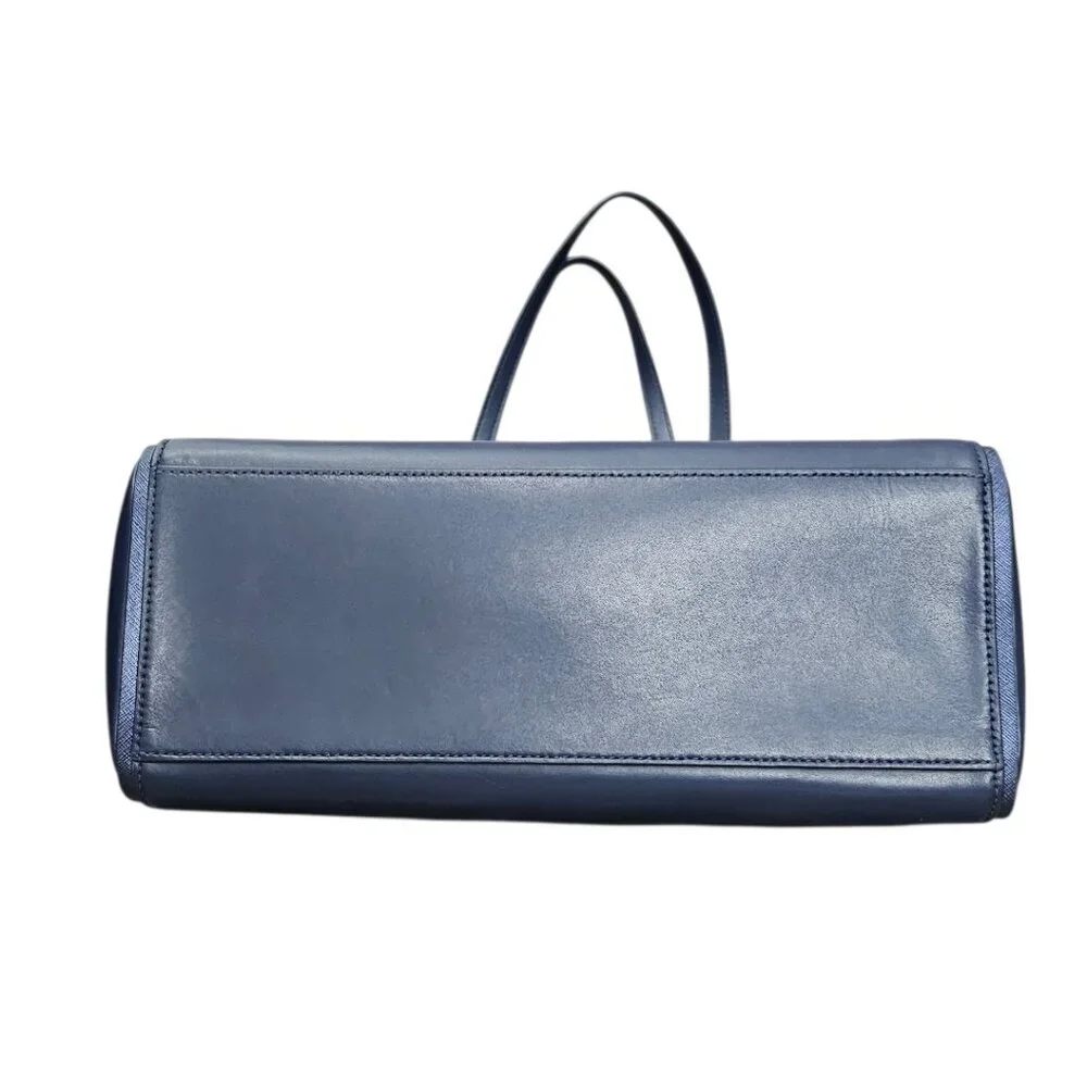 Kate Spade New York Kali Smooth Leather Tassel Zip Tote Shoulder Bag Navy COA